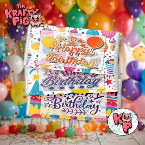 3 gelukkige verjaardag chocoladereep wrapper, gepersonaliseerde chocoladereep, reep wrapper, png, cadeau, verjaardagscadeau, chocolade, feestgunst