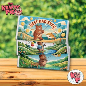 3 Embrulhos de Barra de Chocolate para o DIA DOS PAIS, Barra de Chocolate Personalizada para Pesca, Embrulho para Barra de Chocolate, PNG, Presente para Pai, Presente para o Dia dos Pais. Pai pescador