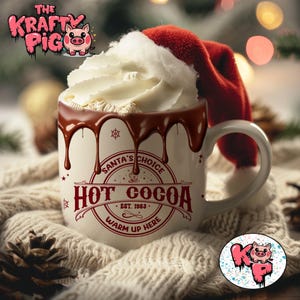 Tazza CIOCCOLATA CALDA da 11 oz, design per tazza con stampa a sublimazione, design PNG digitale, tazza per cioccolata calda, involucro per tazza, tazza personalizzata, tazza di Natale, cioccolata calda.