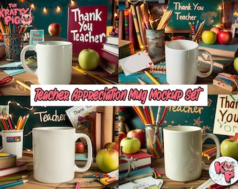 Teacher Appreciation Mug Mockup Set (x4)