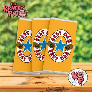 Incarto di cioccolato per la FESTA DEL PAPÀ, regalo di compleanno, barretta di cioccolato, incarto per barretta di cioccolato, PNG, miglior papà, regalo per la Festa del Papà. Birra scura/birra