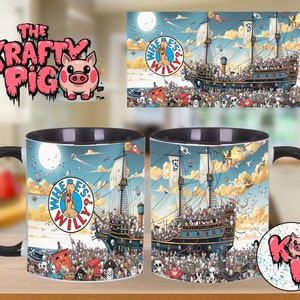 Grappige "WHERES WILLY" mok wrap, sublimatie 11oz mok wrap, grappige koffiemok, aangepaste mok, vaders dag mok, cadeau voor papa, leuk cadeau, PNG mok, V3