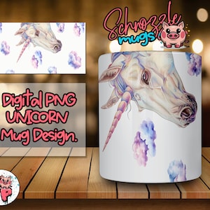 UNICORN 11 Unzen Tassenverpackung, Sublimationstassenverpackung, personalisiertes Geschenk für sie, Schnauzentassen, digitales PNG-Design, benutzerdefinierte Tassen von SCHNOZZLE Tassen.