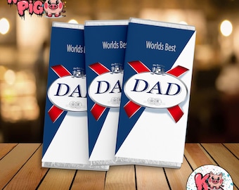 FATHER'S DAY Chocolate bar Wrapper, beer inspired Personalized Chocolate Bar, Candy Bar wrapper, PNG, Gift for Dad, Fathers Day Gift. Beers.