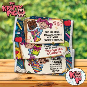 Embalagem de chocolate engraçada para professoras e meninas | Presente de fim de semestre | Suborno favorito para estudantes | Embalagem de barra Galaxy para impressão | Download instantâneo