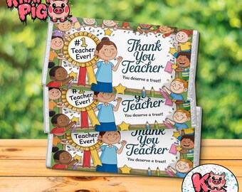 Teacher Appreciation Chocolate Bar Wrapper: Printable End of School Gift (Digital Download)