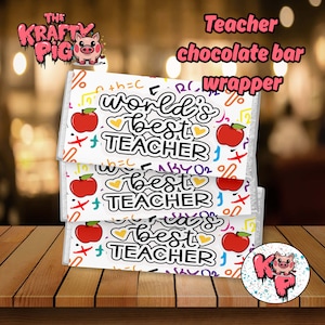 Merci enseignant, jeunes sortant de l'école, fête, cadeau pour enseignant, emballage de barre de chocolat personnalisé, emballage de barre chocolatée, étiquette numérique PNG, cadeau
