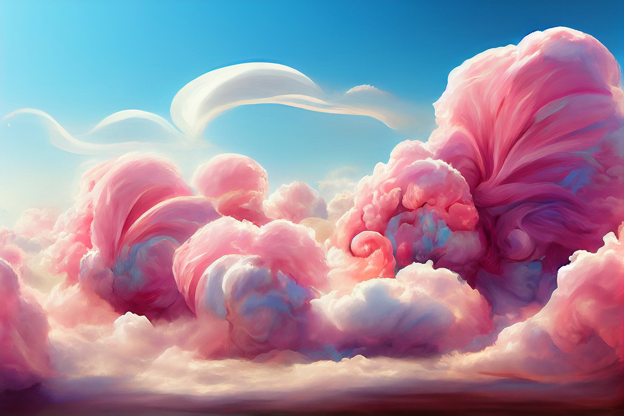Pink and Blue Cotton Clouds Graphic by jijopero · Creative Fabrica
