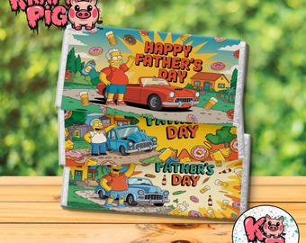 Father&#39;s Day Chocolate Bar Wrappers: Set of 3 (PNG Digital Download)