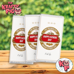 Vatertags-Schokoriegel mit Bier-Thema - Geschenk für Papa - Sofortiger Download - Stella-inspiriertes Etikett - Größe der Galaxy Bar