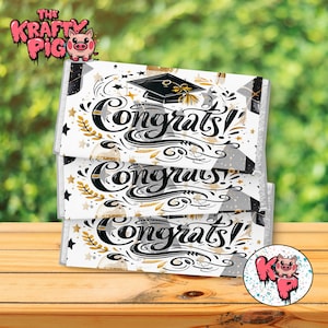 Emballage de chocolat de remise des diplômes, « FÉLICITATIONS », barre de chocolat, emballage de barre de chocolat, PNG, cadeau de remise des diplômes, emballage numérique, emballage de barre de chocolat. V1