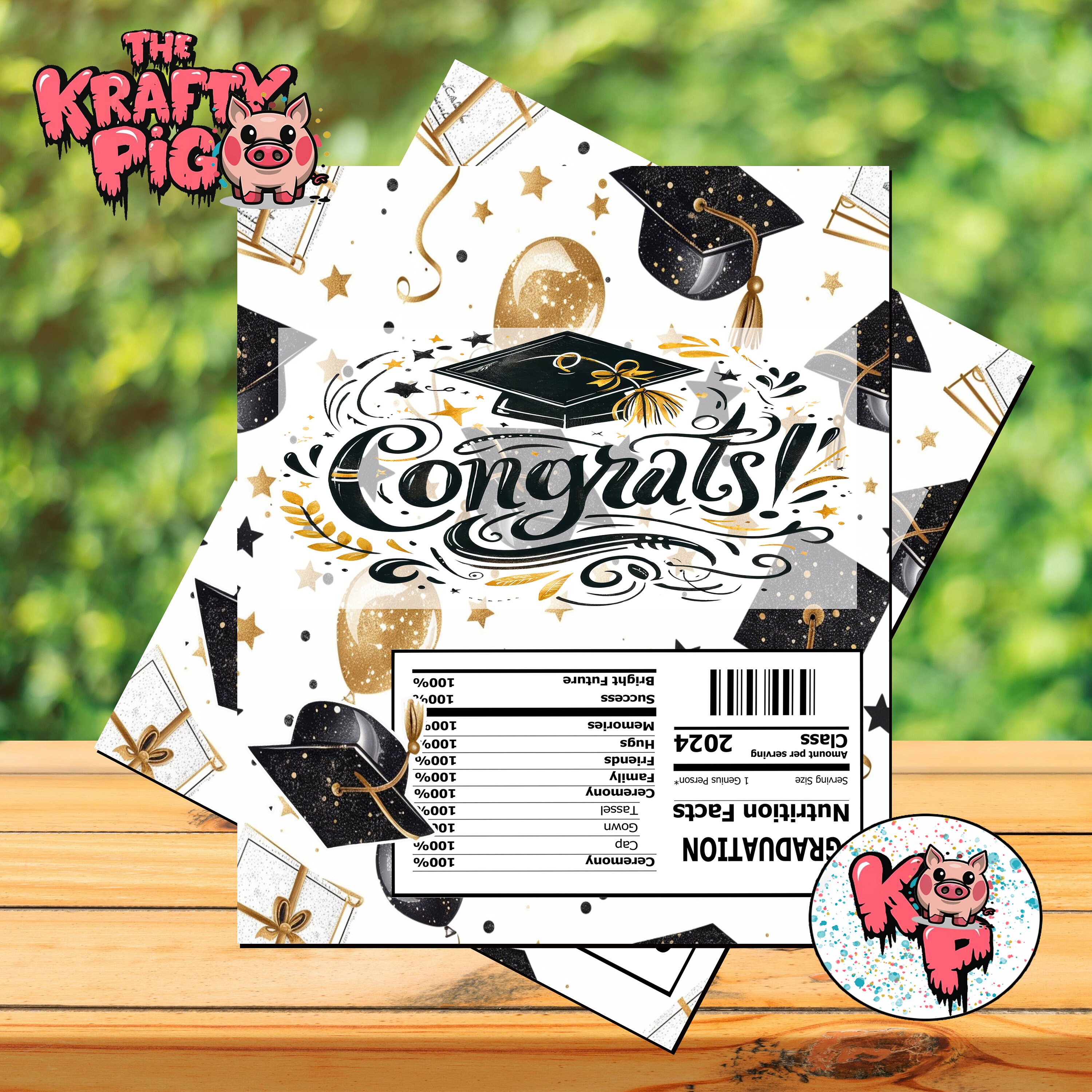 Graduation Chocolate Bar Wrapper: Congrats Celebration (digital Wrapper ...
