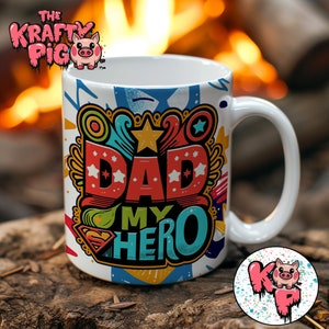 Envoltório de caneca DAD, design de caneca de sublimação de 11 onças, caneca de café, envoltório PNG, presente, dia dos pais, presente para o pai, caneca do pai, melhor pai, caneca, caneca do pai meu herói