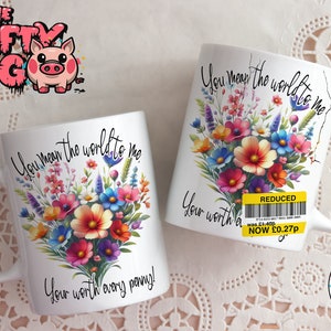Lustige Becherverpackung, Sublimationstasse 11 Unze Becherverpackung, Geschenk für Mama, Muttertagsbecher, PNG-Becherverpackung, Blumenbecherverpackung, Kaffeetasse, lustige Tasse, lustige Mutter