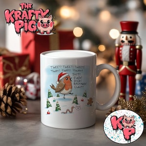 Diseño PNG para envolver tazas de 325 ml con lenguaje obsceno / Diseño navideño para sublimación con palabrotas / Archivo digital con palabrotas divertidas