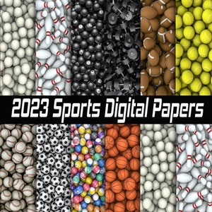 Sport, voetbal, 8-ball, tennis, basketbal, bowling, honkbal, golf, digitale papers, plakboekpapier, digitaal plakboek, digitale achtergrond,
