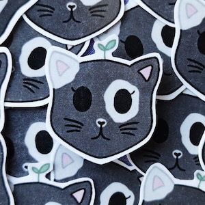 Gato com broto Ilustração Adesivo brilhante à prova d'água