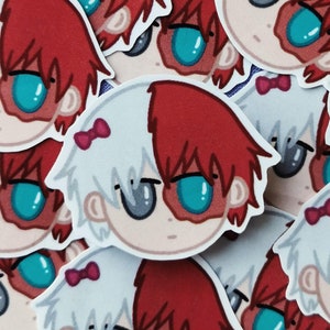Shoto Feuer Eis Junge My Hero Academia Anime Manga Game Illustration Aufkleber glänzend wasserdicht