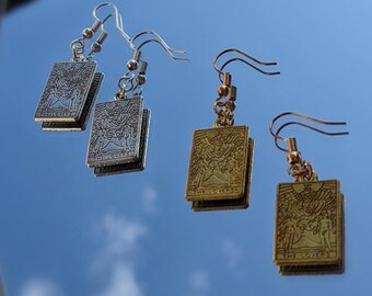 Tarot card earrings