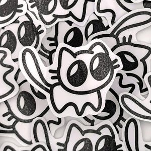 Cute Cat Illustration Sticker shiny waterproof