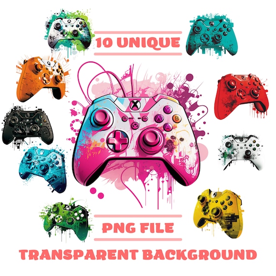 Video Game Png Bundle for Sublimation, Game Controller Png for T shirt, Game Controller Clipart, Video Gamer Png File, Gamer Png Files