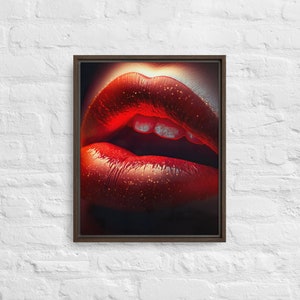 My Universe Lips Framed Art Print by Art by ergate