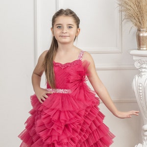 Fuchsia Party Kleid, Abendkleid, Fotoshooting Kleid