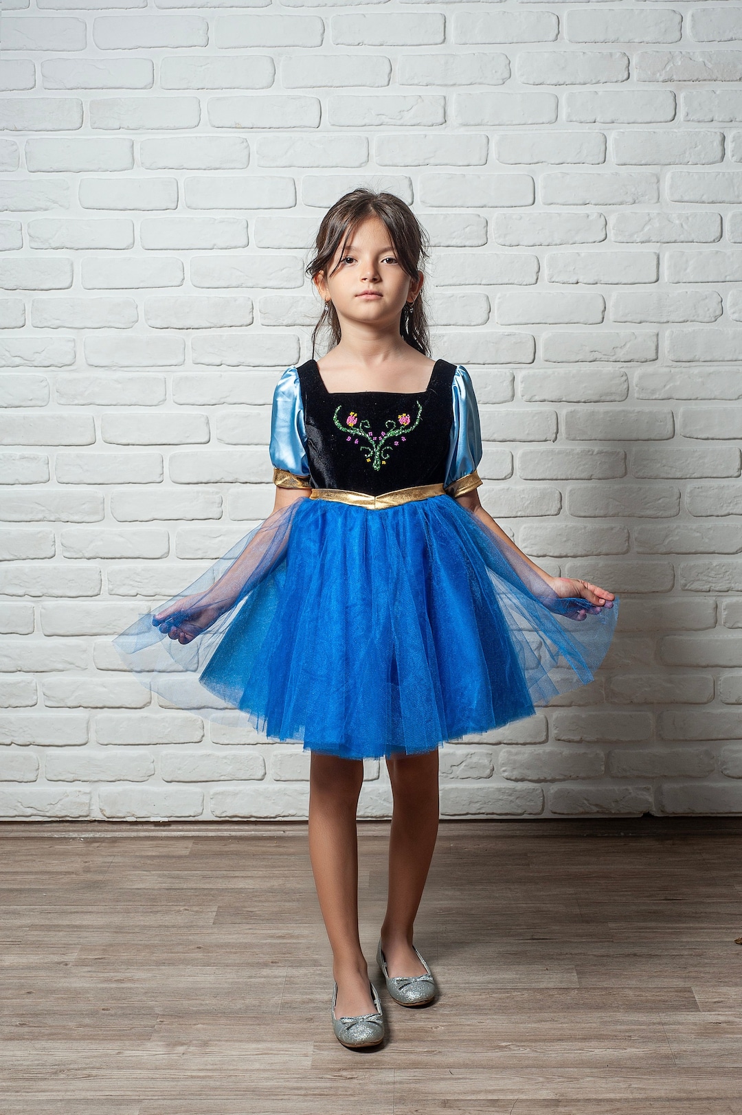 Princess Anna Kids Costume, Children Frozen Dress, Toddler Costume