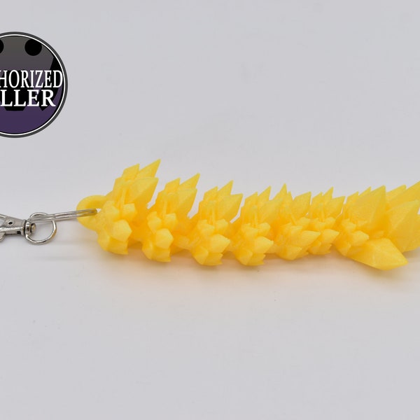 Crystal Dragon Tail Keychain Articulated Fidget Toy by Cinderwing3D