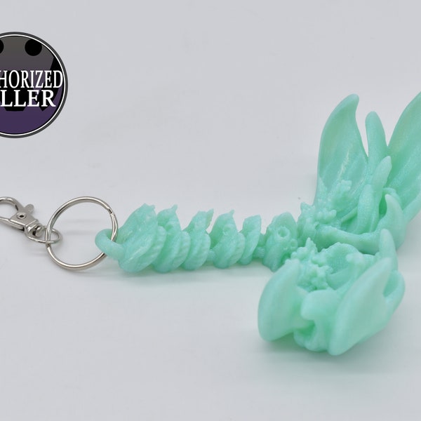 Coral Reef Dragon Tail Keychain Articulated Fidget Toy by Cinderwing3D