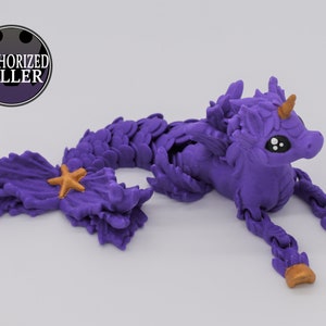 Hippocampus Winged Unicorn Articulated Fidget Toy by Cinderwing3D