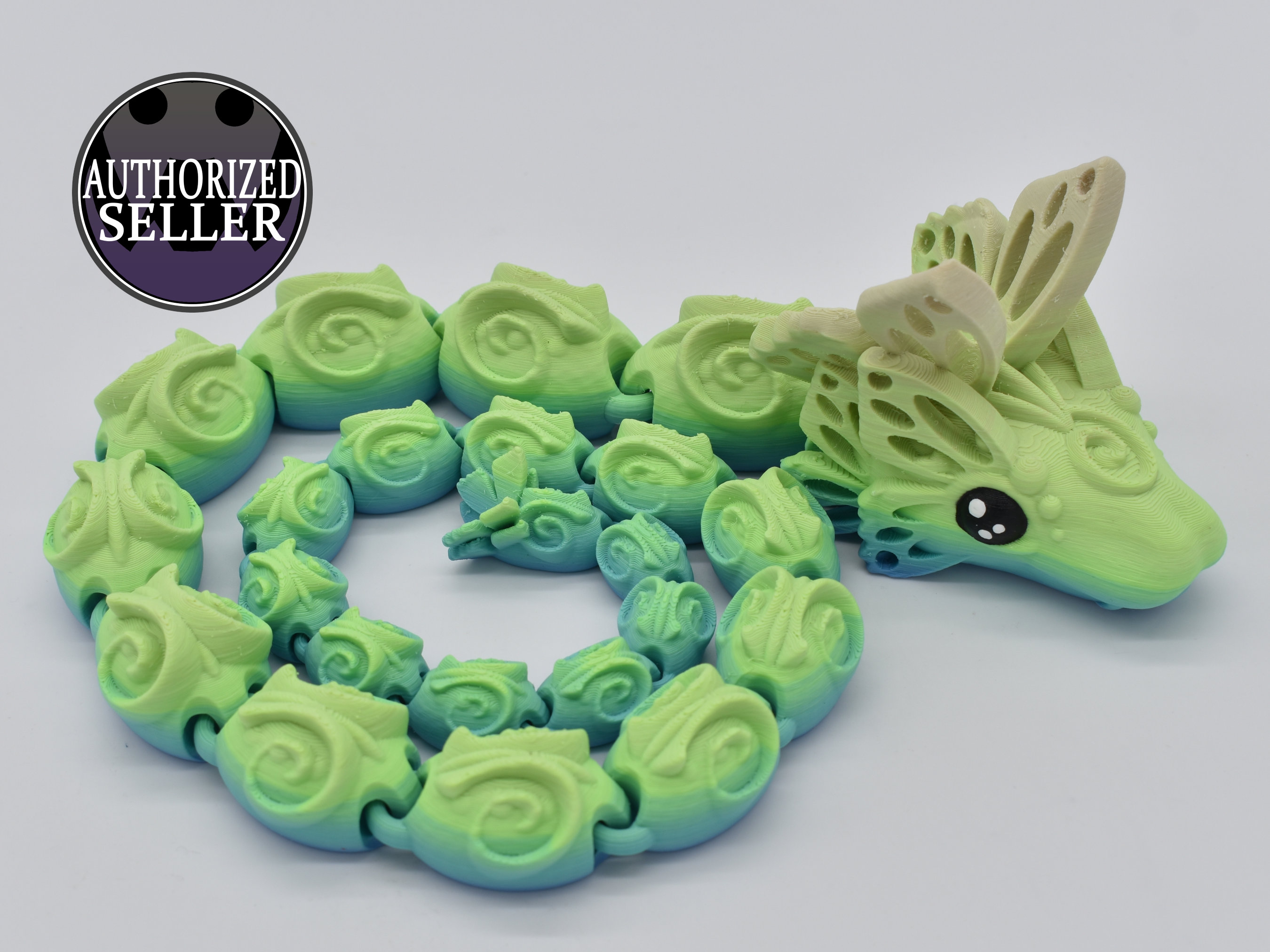 Butterfly Snake Articulated Fidget Toy by Cinderwing3D