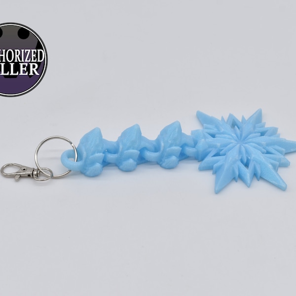 Winter Dragon Tail Keychain Articulated Fidget Toy by Cinderwing3D