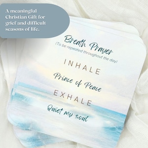 Christian Sympathy Breath Prayer Cards - 30 Scripture Comfort Peace Grief Memorial Gift Set for Bereavement Support