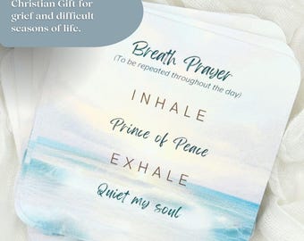 Christian Sympathy Breath Prayer Cards - 30 Scripture Comfort Peace Grief Memorial Gift Set for Bereavement Support