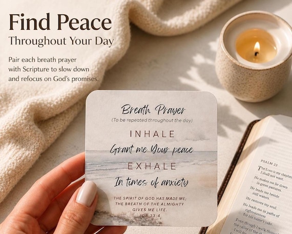 Breath Prayer Scripture Cards: Christian Affirmations, Encouragement Gift