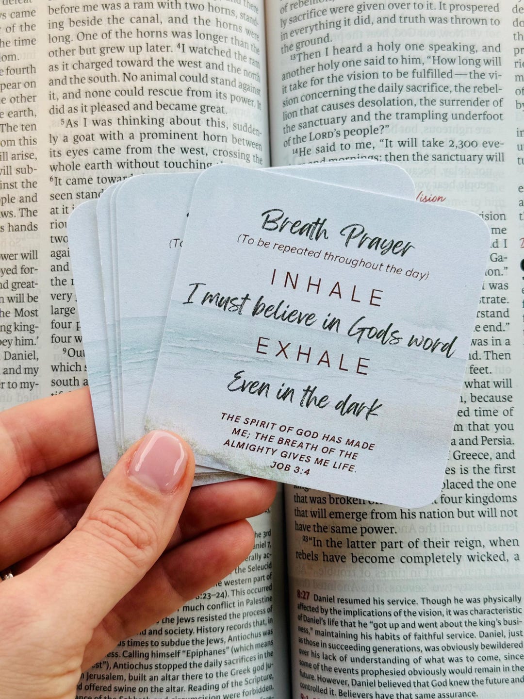 30 Breath Prayer Cards for Faithful Meditation, Christian Gift for ...