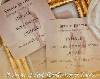Armor of God Scripture Cards | Breath Prayer for Strength, Faith & Spiritual Warfare Christian Gift