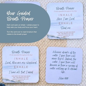 Breath Prayer Scripture Cards: Christian Affirmations, Encouragement Gift image 2