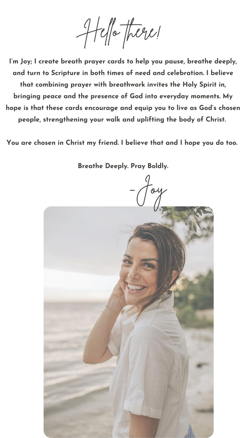 Breath Prayer Scripture Cards: Christian Affirmations, Encouragement Gift image 8