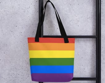 LGBTQIA+ Pride Rainbow Flag Tote Bag