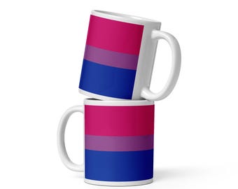 LGBTQIA+ Bisexual Pride Flag Ceramic Mug 11oz