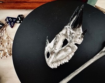 Forcina per capelli con teschio di drago stampato in 3D: accessori per cosplay, regalo D&D