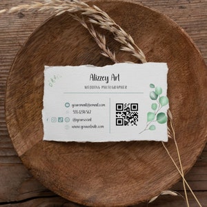 Printable, Canva Visitenkarte, doppelseitige Visitenkarte, Hochzeit Visitenkarte, Visitenkarte Vorlage QR Code, Sofort Download,