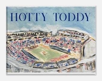 Ole Miss Stadium Watercolor Art Print: University of Mississippi Football Decor