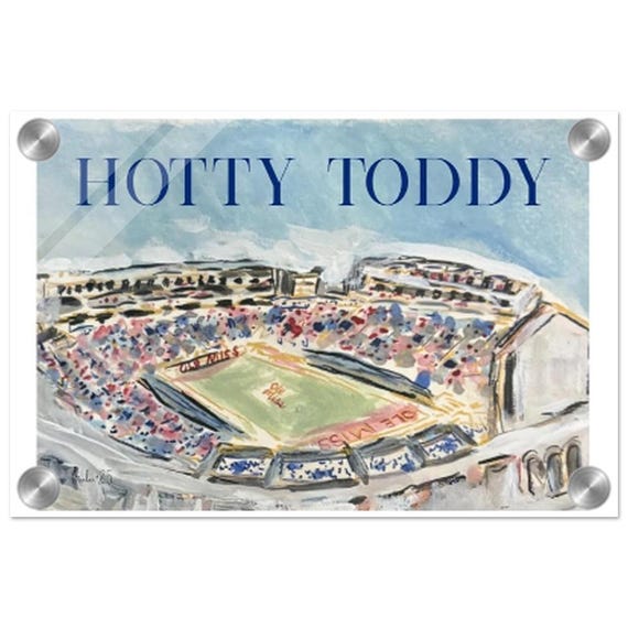 Hotty Toddy Ole Miss Acrylic Print - Signed Art from Alumni Joanna Geeker - Perfect for College Decor