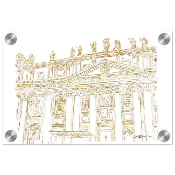 St. Peter’s Basilica Easter Mass 8x12 Acrylic Frame Print, by Joanna Geeker - Risen from the Tomb