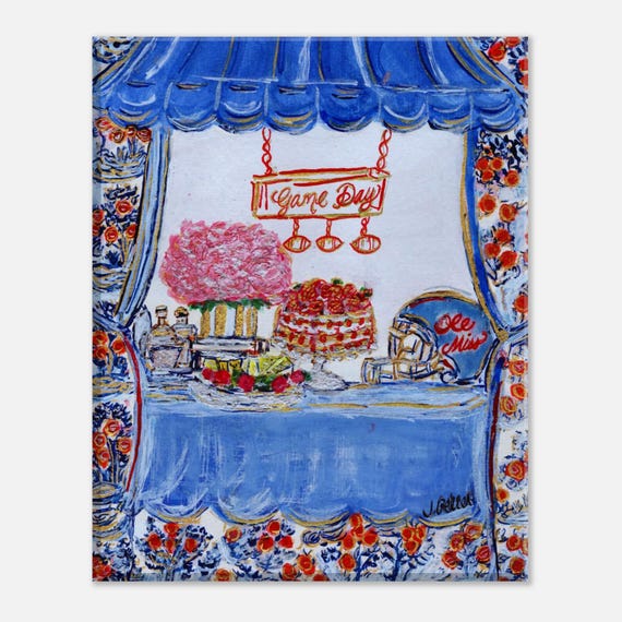Game Day Tailgate Canvas Thick 8x10--Joanna Geeker Ole Miss Canvas Wall Art