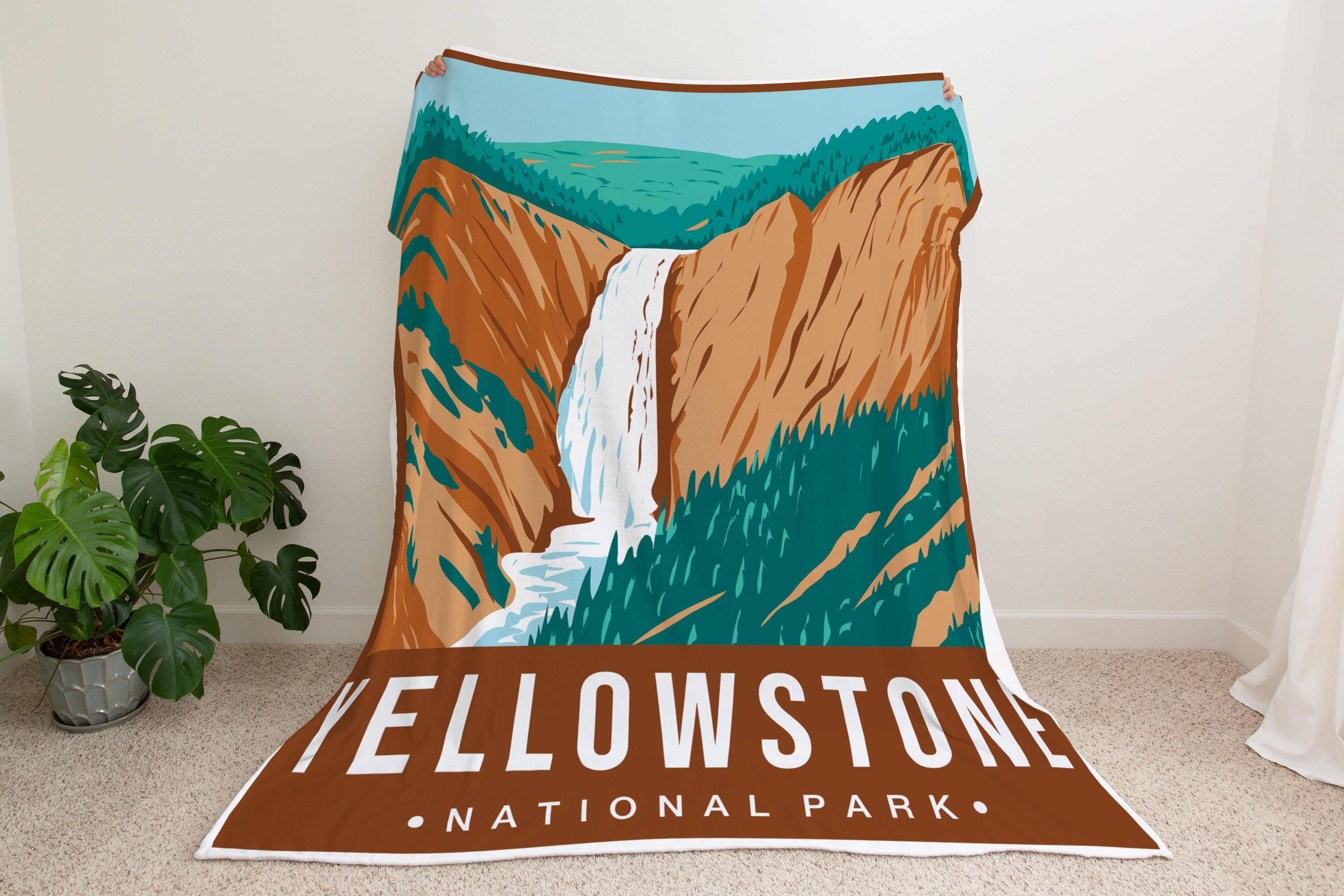 Yellowstone National Park Sweatshirt Blanket Etsy