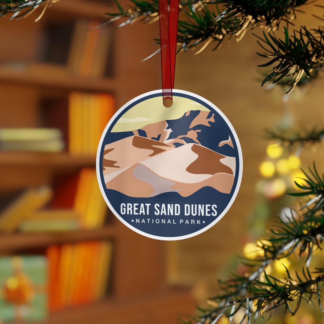Custom Great Sand Dunes National Park Christmas Tree Ornament, Family